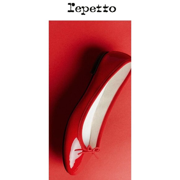 Repetto Cendrillon ballet Red Enamel Limited Edition Rare Popular Size 39 EU - Picture 1 of 13